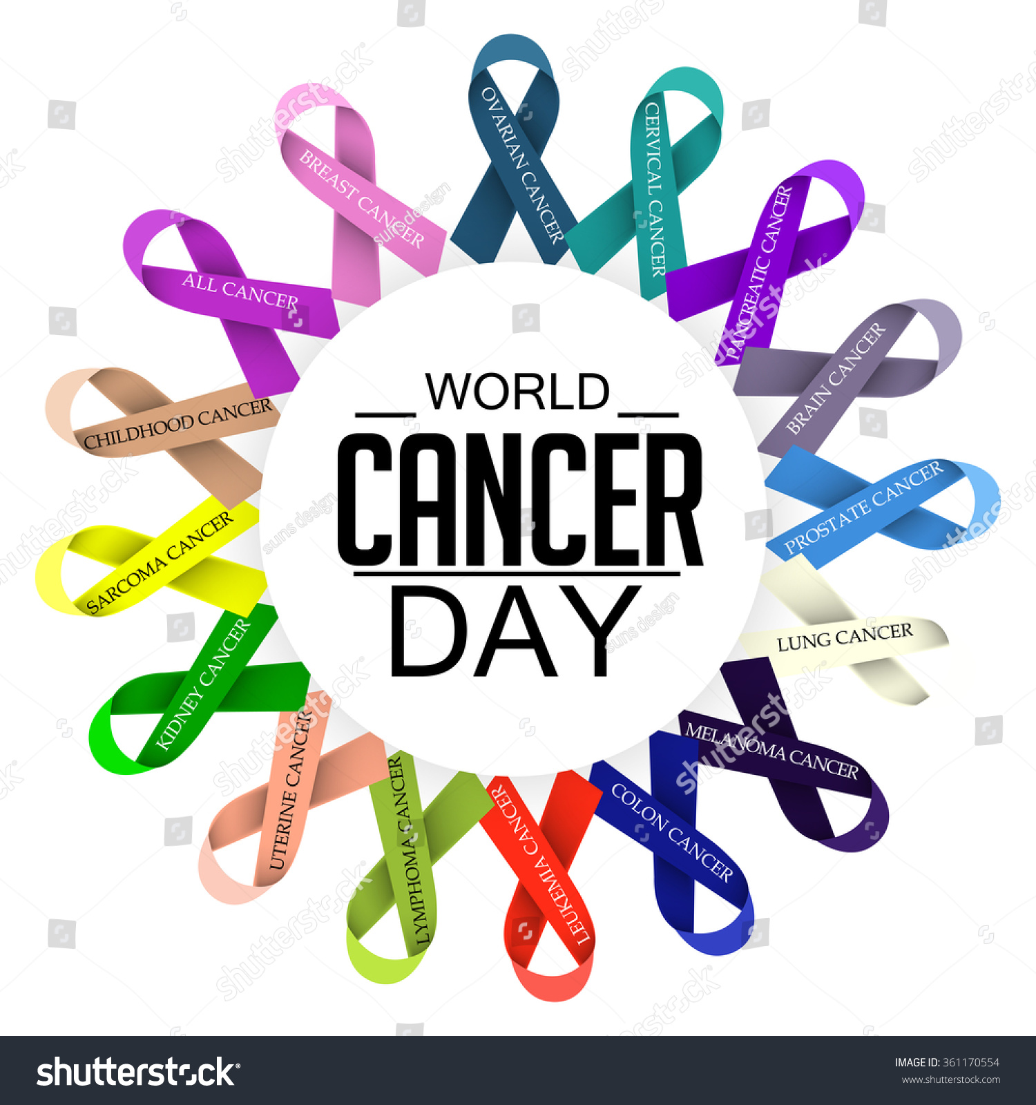 stockvectorvectorillustrationofworldcancerdaywithribbon361170554